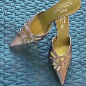Donald Pliner Couture, Pewter mules, Size 7m